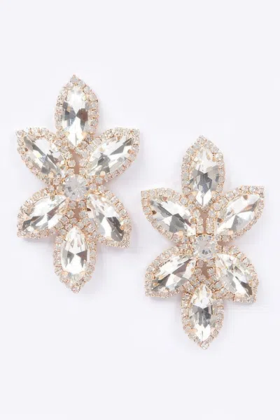 Truedames Rhinestone Earring In Gold
