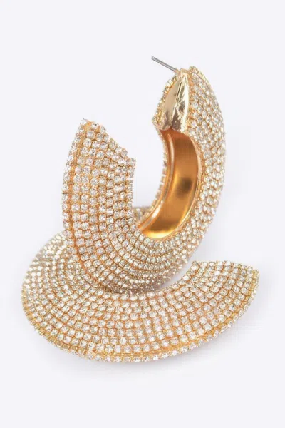 Truedames Rhinestone Earring In Gold