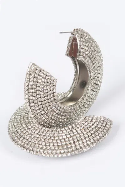 Truedames Rhinestone Earring In Silver