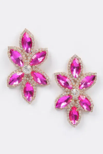 Truedames Rhinestone Earring In Purple