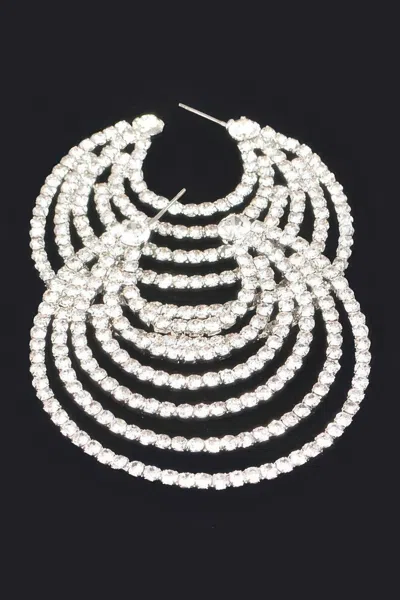 Truedames Rhinestone Earring In Silver