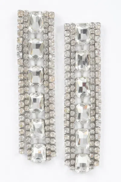 Truedames Rhinestone Earring In Silver
