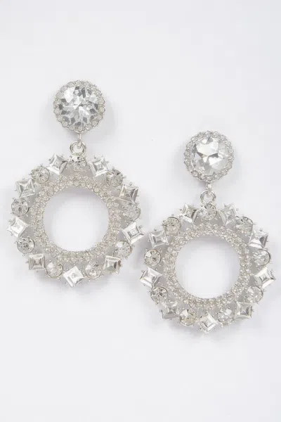 Truedames Rhinestone Earring In Silver