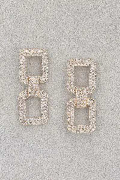 Truedames Rhinestone Earrings In Silver