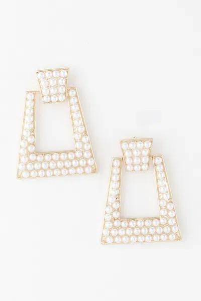 Truedames Rhinestone Fashion Earrings In Gold