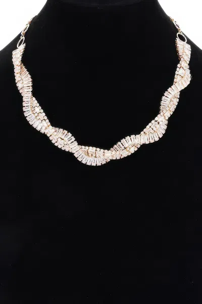 Truedames Rhinestone Necklace In Gold