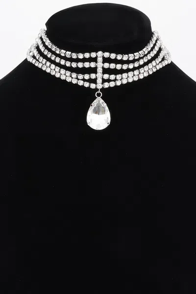 Truedames Rhinestone Necklace In Silver
