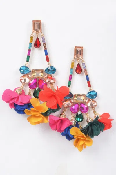 Truedames Rhinestone Party Drop Earring In Multi