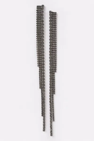 Truedames Rhinestone String Earring In Metallic