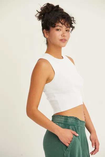 Truedames Ribbed Knit Cropped Tank In Multi