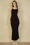 Truedames Ribbed Mermaid Hem Camisole Maxi Dress In Black