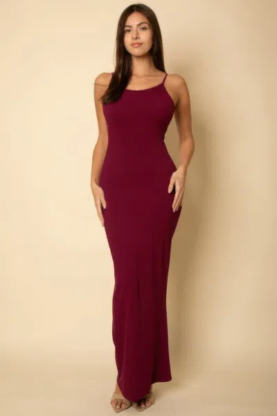 Truedames Ribbed Mermaid Hem Camisole Maxi Dress In Brown