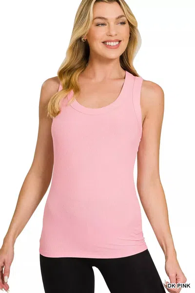 Truedames Ribbed Scoop Neck Tank Top In Multi