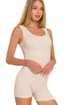 Truedames Ribbed Seamless Bodysuit In White