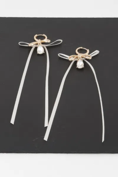 Truedames Ribbon Wrap Teardrop Earrings In Multi