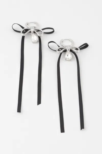 Truedames Ribbon Wrap Teardrop Earrings In Silver