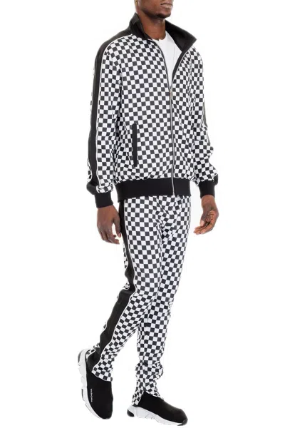Truedames Rich Checkered Track Pants In White