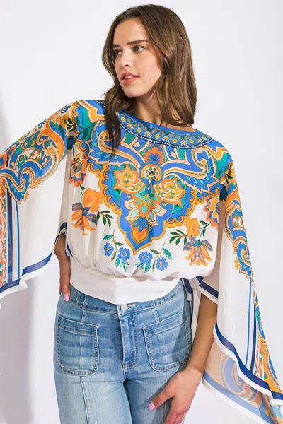 Truedames Right This Way Woven Top In Multi