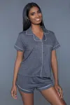 Truedames Riley Pj Set 2pc In Gray