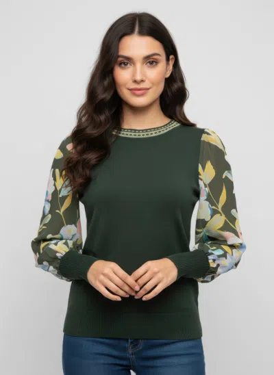 Truedames Rio & Rian Pullover Sweater In Green