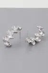 Truedames Ripple Down Dangle Earrings In Silver