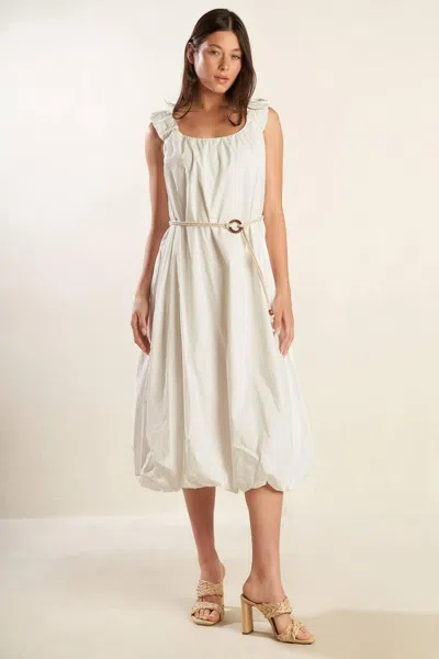 Truedames Riverside Sips Woven Midi Dress In White