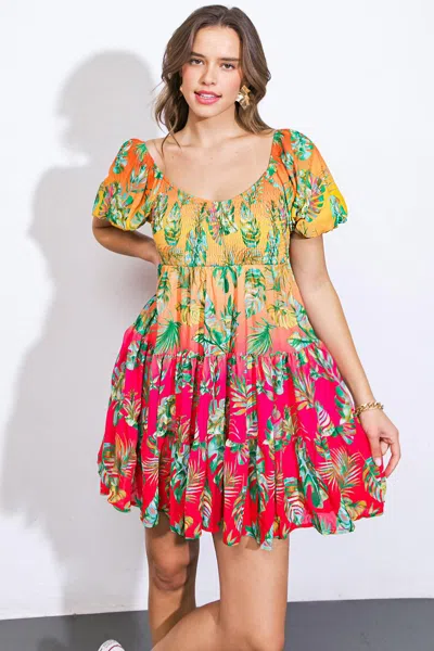 Truedames Road To Nashville Woven Mini Dress In Multi