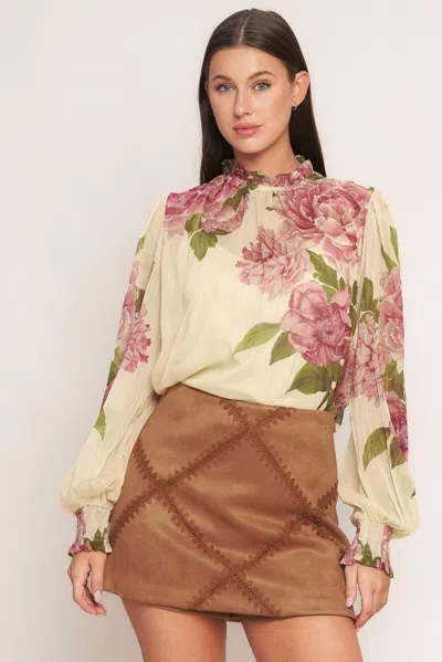 Truedames Romantic Heritage Woven Top In Multi