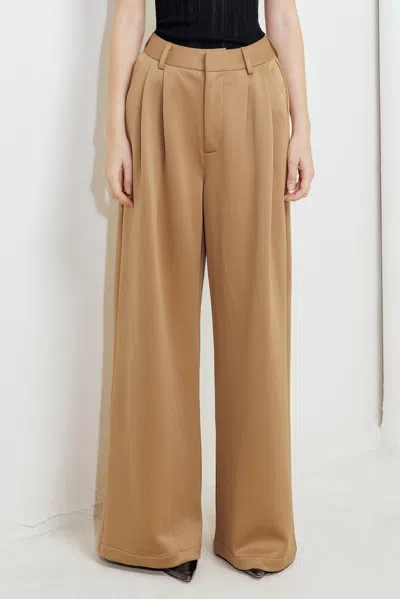 Truedames Romantic Petal Woven Pants In Brown