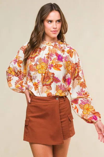 Truedames Romantically Entangled Woven Top In Multi
