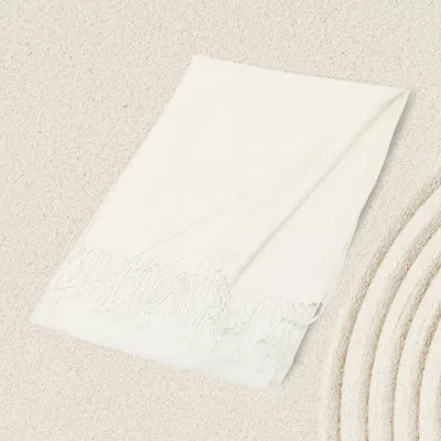 Truedames Rose Floral Pashmina Reversible Scarf Shawl In White