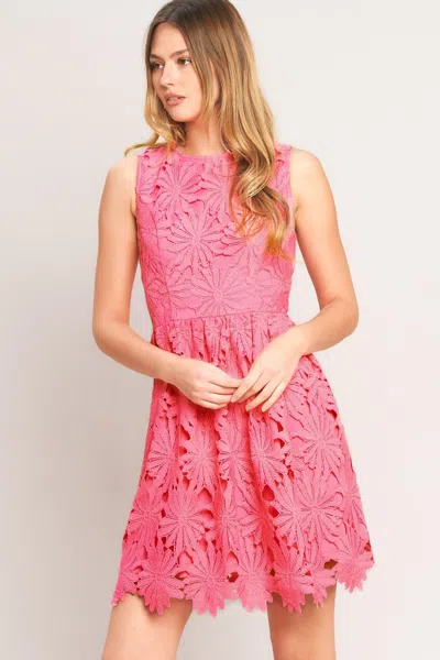 Truedames Rose Petal Charm Mini Dress In Pink