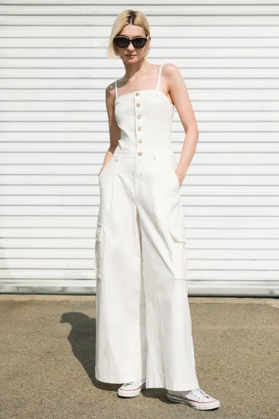 Truedames Royal Affair Woven Jumpsuit In White