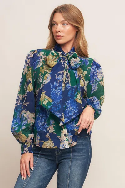 Truedames Royal Tapestry Woven Top In Multi