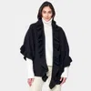 Truedames Ruffle Knit Cardigan In Black