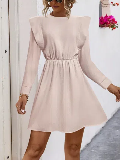 Truedames Ruffled Long Sleeve Mini Dress In Pink