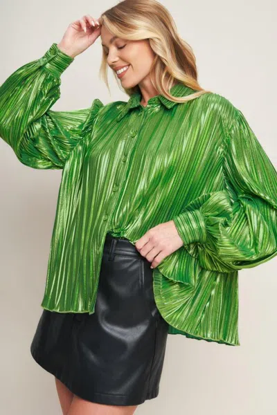 Truedames Runway Trend Foiled Top In Multi