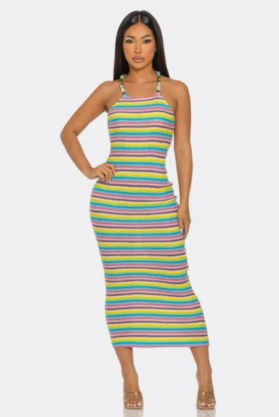 Truedames Samantha Midi Dress In Multi