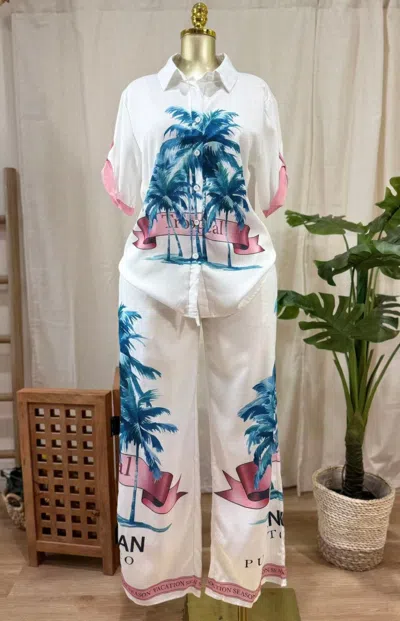 Truedames San Juan Palms Two-piece Set In Multi