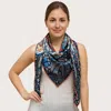 Truedames Satin Feel Elegant Intricate Paisley Print Square Scarf In Multi