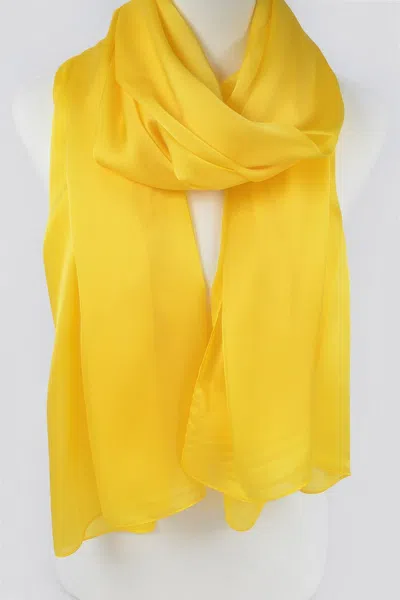 Truedames Satin Scarf In Yellow