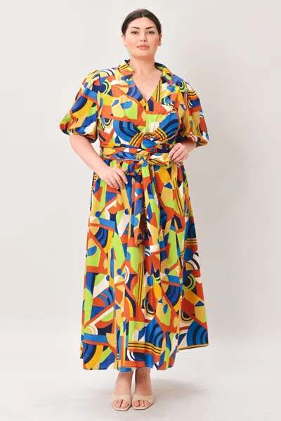 Truedames Saturday Feelings Woven Midi Dress In Multi