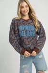 Truedames Scenic Print Cropped Sweatshirt In Brown