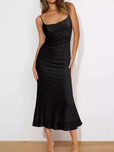 Truedames Scoop Neck Midi Cami Dress In Black