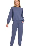 Truedames Scuba Crewneck Pullover & Joggers 2 Pieces Set In Multi