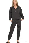 Truedames Scuba Half Zip Sweatshirt And Joggers Set In Black