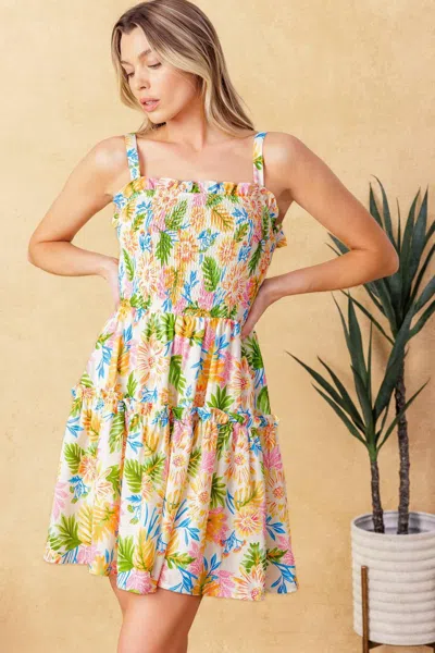 Truedames Secret Crush Woven Mini Dress In Multi