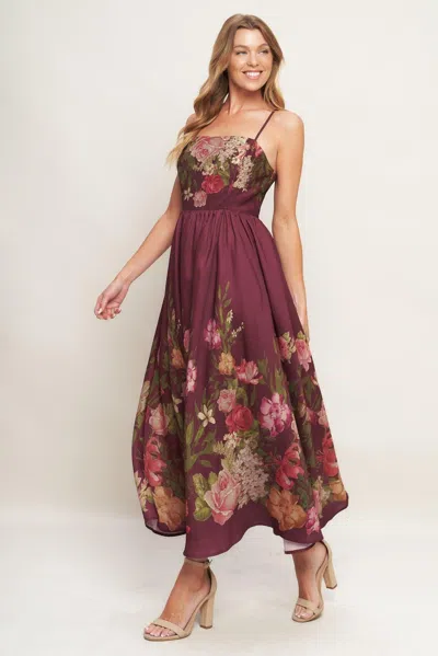 Truedames Secret Garden Romance Woven Ankle Dress In Multi