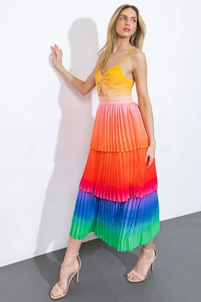 Truedames Seeing You Again Woven Midi Dress In Multi