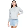 Truedames Self-tie Drawstrings Hoodie In Gray